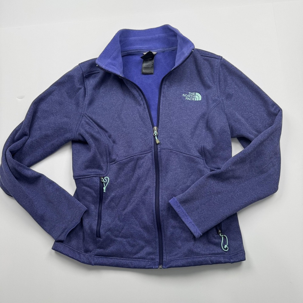 North Face Jacket Womens Medium Purple Fleece Full Zip Outdoor Athletic Layer